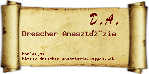 Drescher Anasztázia névjegykártya